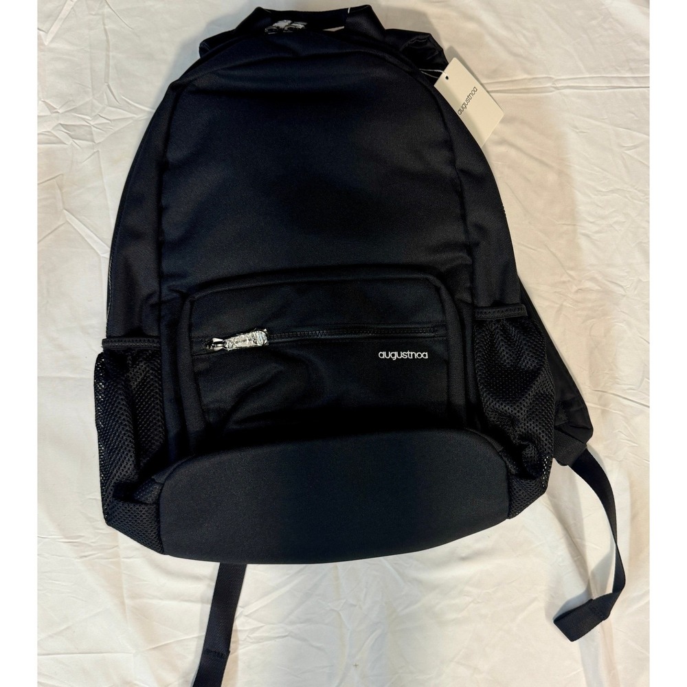 Augustnoa Black Recycled Water Bottle Laptop Backpack with Dust Bag NWT